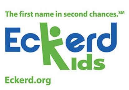 A logo for eckerd kids with the name of the first name in second chance.